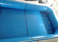 Piscines portatives bleues de bâche de PVC, parc aquatique gonflable ignifuge