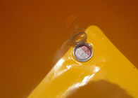 Approbation gonflable de la CE de bâche de PVC de piscines de double piscine jaune drôle