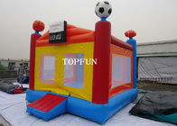 Enfants drôles de bâche de PVC sautant la Chambre pleine d'entrain gonflable de château avec le football