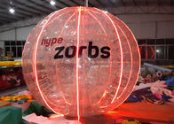 Rouge boule gonflable Shinning de 1.0MM de PVC/TPU bulle avec le logo de la lumière N de LED