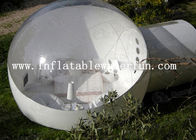 Tente gonflable semi transparente de bulle avec le tunnel deux blanc pour l'hôtel