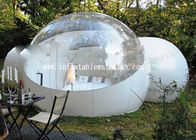 Tente gonflable semi transparente de bulle avec le tunnel deux blanc pour l'hôtel