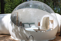 Chambre de tente de bulle de PVC avec la moitié blanche d'intimité d'hôtel extérieur de camping de chambre à coucher de pièce gonflable protectrice claire de tentes