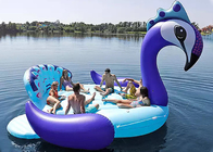 6 bateaux de flottement de paon de personnes de piscine de flotteur d'île pool de partie géante gonflable de lac