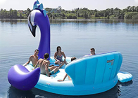 6 bateaux de flottement de paon de personnes de piscine de flotteur d'île pool de partie géante gonflable de lac