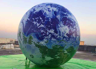 Planètes accrochantes géantes de la boule LED de carte de la terre de globe d'Inflatables Word de la publicité