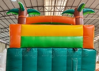 L'eau extérieure de yard d'enfants glisse la glissière d'eau gonflable de jungles tropicales avec la piscine