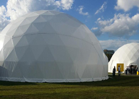 Chambre blanche en acier de tente de dôme géodésique de PVC pour l'exposition du commerce d'événement de partie