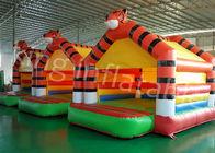 château sautant gonflable de tigre de bâche de PVC de 0.55mm pour le divertissement extérieur
