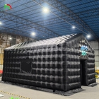Tente de fête portable de grande taille Maison noire à LED Disco Bar Tente cube gonflable