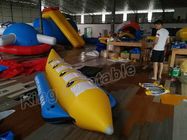 Bateaux de pêche gonflables bleus et jaunes de mouche/sièges gonflables du bateau de banane 4