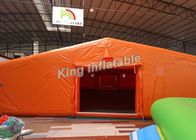 Tentes gonflables géantes oranges de PVC 8*6 M de coutume pour l'événement ou l'entrepôt