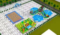 Bleu et parc aquatique de flottement gonflable thermoscellé par vert pour des enfants