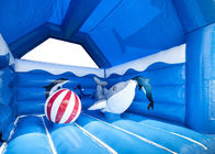 Adaptez le château aux besoins du client sautant gonflable de dauphin bleu des affaires 1.6ft pour le double d'enfants - point triple