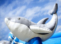 Adaptez le château aux besoins du client sautant gonflable de dauphin bleu des affaires 1.6ft pour le double d'enfants - point triple