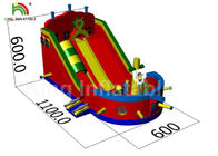 Château sautant gonflable rouge avec le ventilateur pour la glissière combinée de videur de bateau d'enfant en bas âge/pirate