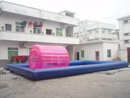 Piscines gonflables commerciales avec la bâche de PVC des boules 0.9mm de rouleau de l'eau et d'eau