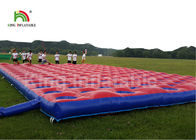 Les jeux gonflables extérieurs rouges de sport de parcours du combattant, 5K gonflable courent des courses pour des adultes