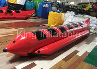 Bateaux de pêche gonflables de mouche de bateau de banane de jeu d'eau rouge pour le sport de emballage de l'eau
