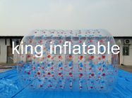 jouet transparent de l'eau de rouleau cylindrique gonflable de PVC/TPU de 1.0mm pour le parc aquatique