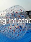 jouet transparent de l'eau de rouleau cylindrique gonflable de PVC/TPU de 1.0mm pour le parc aquatique