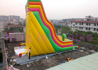 La double ruelle géante gonflable sèchent l'impression colorée de bande dessinée de glissière pour le parc d'attractions