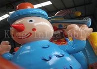 Chambres commerciales gonflables de rebond de PVC du clown coloré 0.55mm avec la glissière pour des enfants