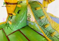 Les Chambres et la glissière commerciales vertes/du jaune 0.55mm PVC de rebond avec du CE ont approuvé