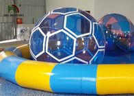 explosion gonflable de ballon de football transparent de PVC/PTU de 1,0 millimètres marchant sur la boule de l'eau