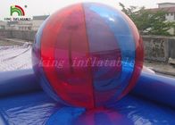promenade gonflable de couleur de rayure de PVC de 1mm sur la boule de l'eau dans transparent