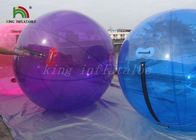 Grande promenade gonflable pourpre/bleue de PVC de 1.0mm sur le diamètre de la boule 2m de l'eau pour la piscine ou le lac