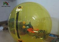 Promenade gonflable de PVC de la couleur jaune 1.0mm sur les boules de l'eau/bulle de l'eau/sphère humaine