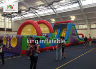 Petits jeux adaptés aux besoins du client de sport d'obstacle de PVC Inflatabel avec la glissière pour tous les âges