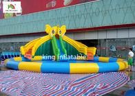 Parc aquatique gonflable de PVC d'éléphant avec la piscine pour des enfants garantie de 1 an