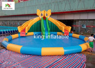 Parc aquatique gonflable de PVC d'éléphant avec la piscine pour des enfants garantie de 1 an