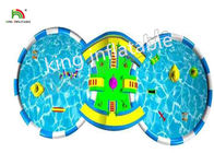 Parcs aquatiques gonflables géants de terre avec la piscine de diapositive deux pour extérieur