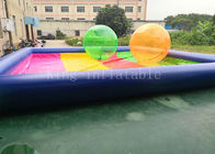 piscine d'eau gonflable de couleur bleue d'arc-en-ciel de bâche de PVC de 8 * 8 m pour le jeu d'enfants