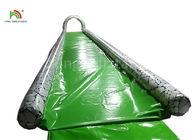 La glissière d'eau gonflable longue à voie unique verte de 15 m pour des adultes a adapté la taille aux besoins du client