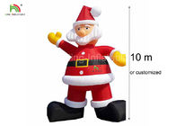 210D décoration gonflable de Noël de la publicité du nylon 10m H Père Noël