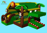 Chambre sautante de rebond de forêt de 5,5 m de thème de château de crocodile gonflable animal de videur