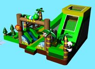 Château gonflable de videur de terrain de jeu d'enfant en bas âge de parc d'attractions de panda animal vert de thème