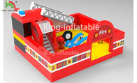 Château sautant gonflable de videur de thème de camion de lutte contre l'incendie pour l'amusement commercial