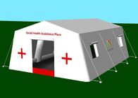 Tente médicale gonflable portative faite sur commande d'événement du blanc 7.55X5.6m pour l'abri de secours