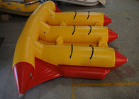 Bâche gonflable de PVC de forme de banane de bateaux de pêche de mouche de sport aquatique pour 6 personnes