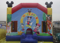 Chambre gonflable de rebond de Mickey de château de bâche de PVC de 0.55mm avec la glissière et l'obstacle