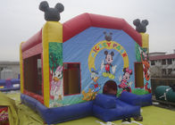 Chambre gonflable de rebond de Mickey de château de bâche de PVC de 0.55mm avec la glissière et l'obstacle