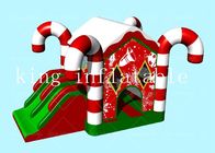 Glissière sèche de Joyeux Noël de maison gonflable extérieure de rebond avec le ventilateur