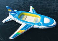 Eau gonflable Toy Floating Airplane de bâche de PVC du bleu 0.9mm la grande