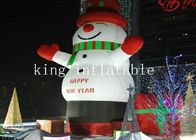 bande dessinée de bonhomme de neige de Noël de 5mH Inflatables pour la décoration extérieure de Noël