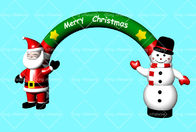 Noël gonflable extérieur du roi 420D le Joyeux arque le tissu en nylon de Santa Claus Snowman